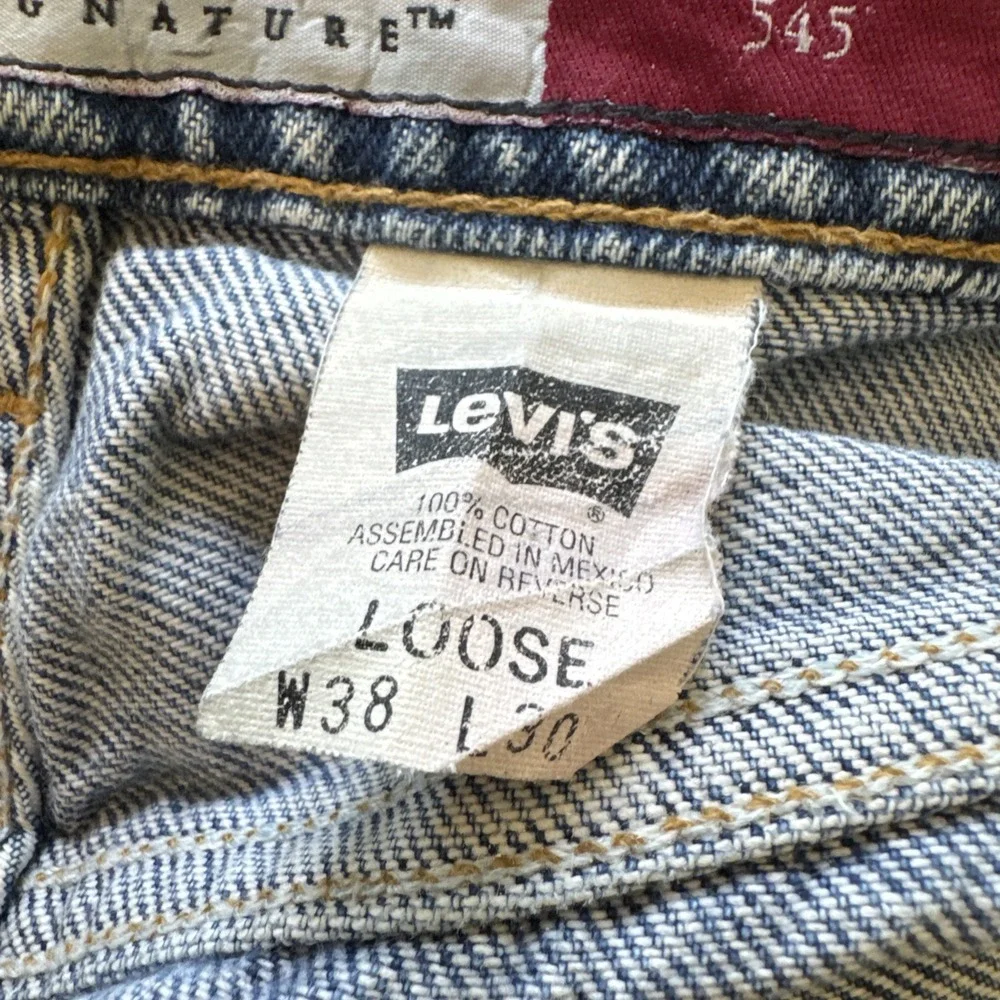Vintage Levis 545 Jeans Mens 36 x 30 Denim Brown Tag Loose Fit Grunge 90s Skater